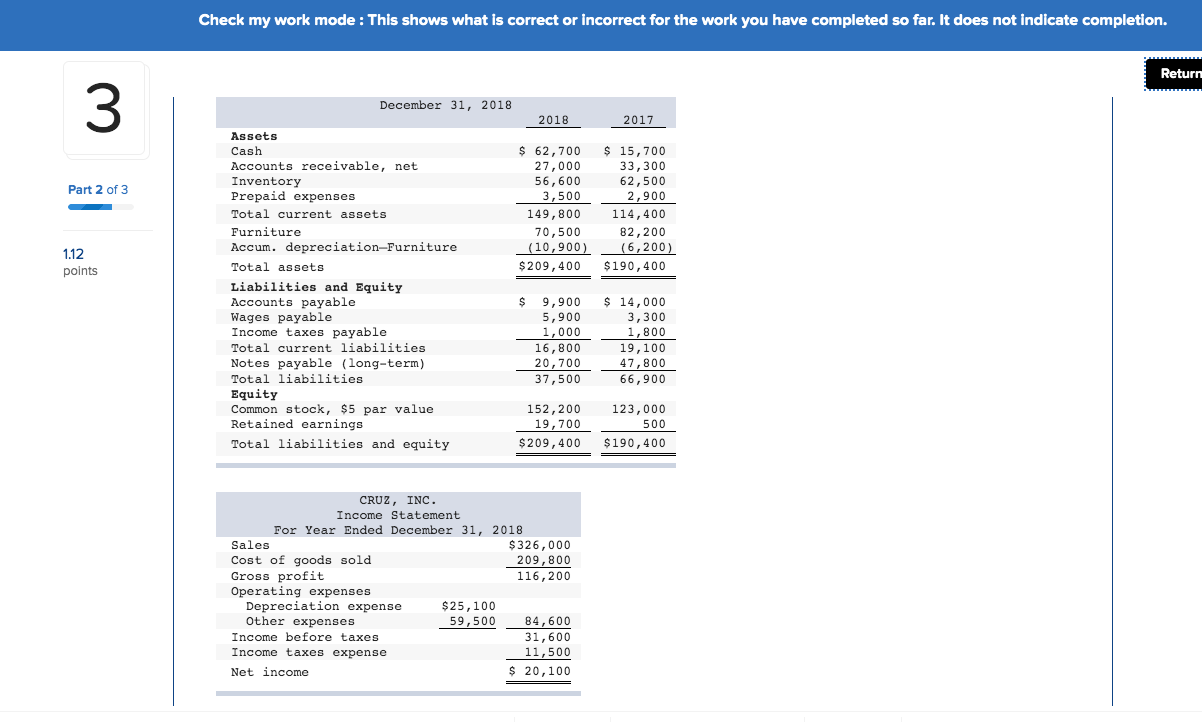  Check my work mode : This shows what is correct or