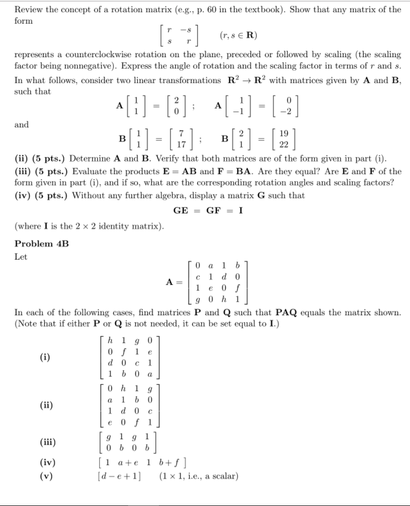 Solve the following problems in python. Review the concept of a rotation