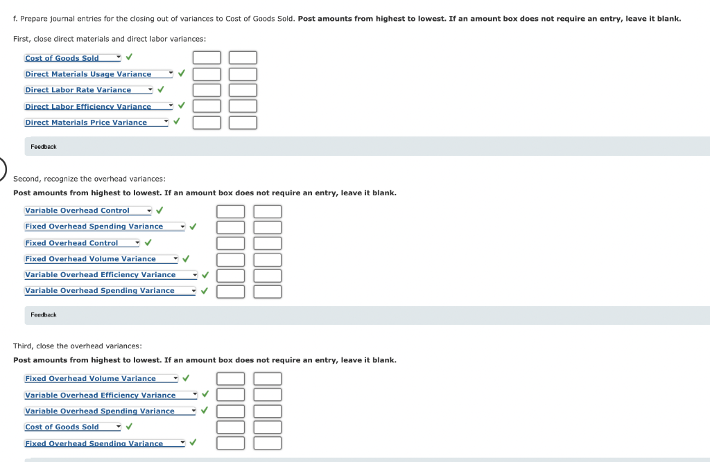 and Overhead Variances, Journal Entries Rand Company produces dry fertilizer. At the