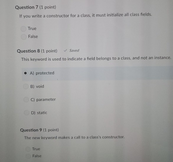 as a(n): 6 A) attribute B) characteristic of the class 12 C)