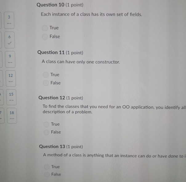 static variable D) dynamic variable 15 Question 7 (1 point) If you