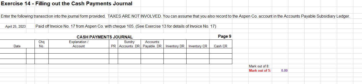  Exercise 13 for details: (reposted question to add context) Enter the
