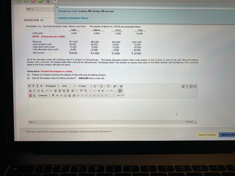 Path Remaining Time: 2 hours, 59 minutes, 30 seconds. Question Completion