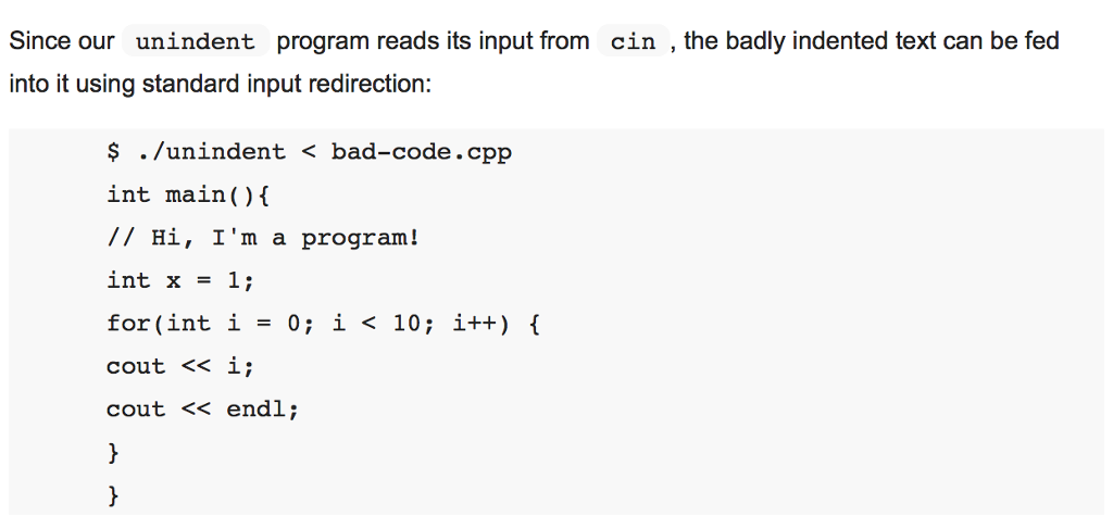 Thank you. Task A. Removing indentation Before we make a program that