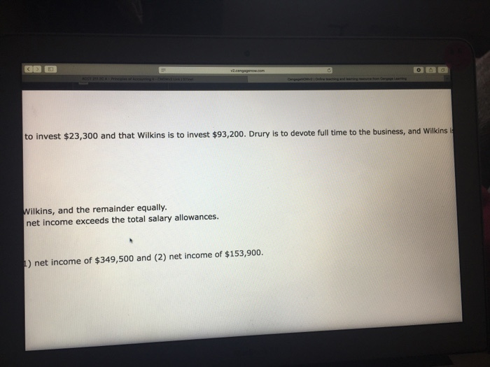 answer by today please.. Dividing Partnership Income Desmond Drury and Ty Wilkins