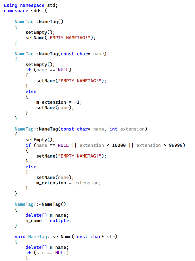 My output EMPTY NAMETAG! EMPTY NAMETAG! EMPTY NAMETAG! EMPTY NAMETAG! Please enter