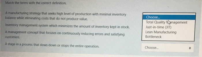 that seeks high level of production with minimal inventory balance while eliminating