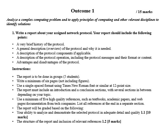  Analyze a complex computing problem and to apply principles of computing