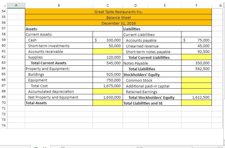 function or cell reference. Income Statement Solve for the Total Operating Expenses.