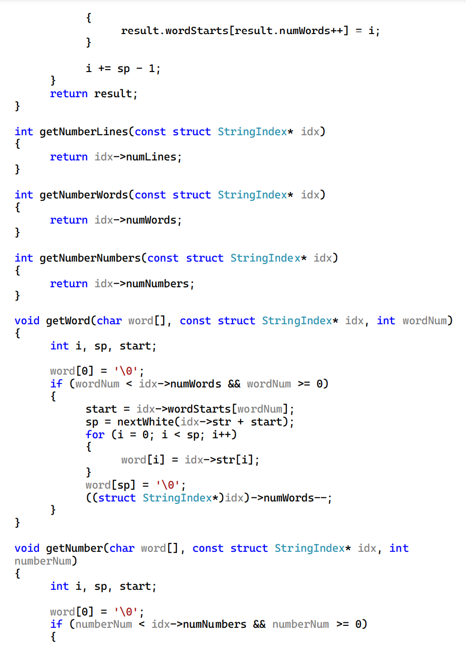 the next whitespace. * @param str - the string to search *