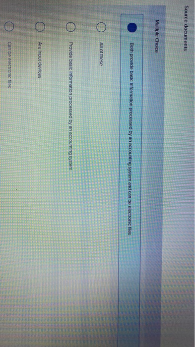  Source documents ESSERE Multiple Choice 0 Both provide basic Information processed