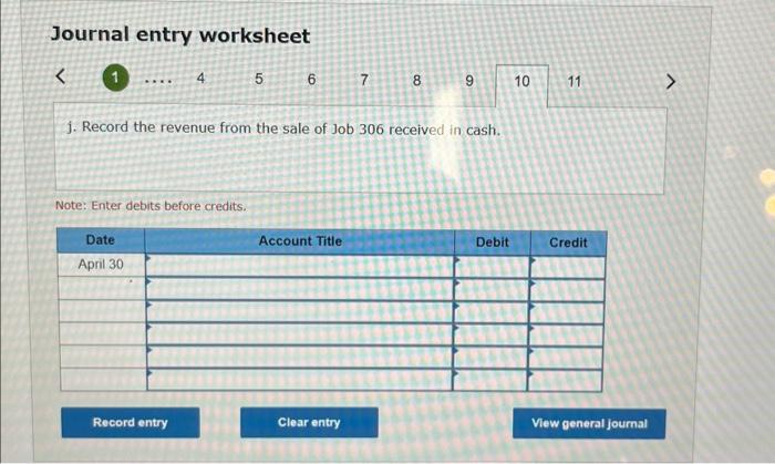 Journal entry worksheet k. Record the close underapplied or overapplied overhead to
