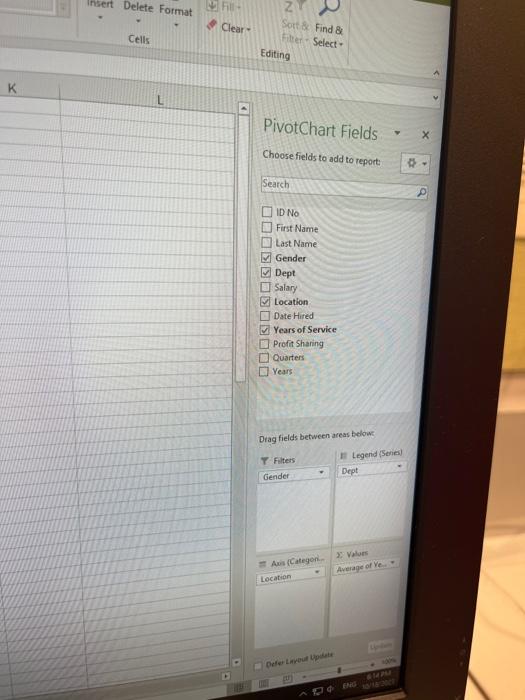 of service for female employees in Chicago.2.The total no. of years of