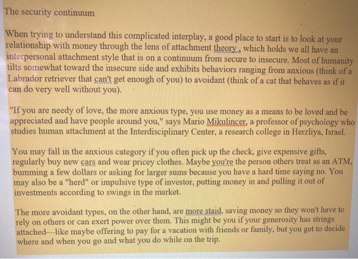  The security continuum When trying to understand this complicated interplay, a