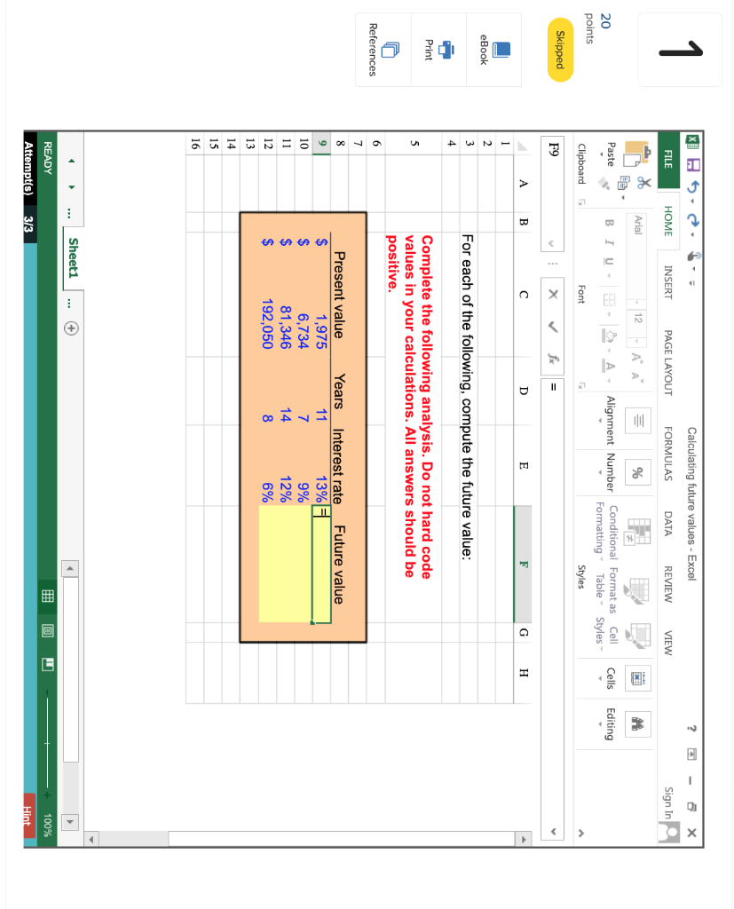 20 points Skipped eBook Print References XS FILE X Paste V