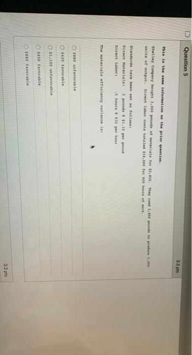 the next four questions Shelley Company bought 3.000 pounds of materials for