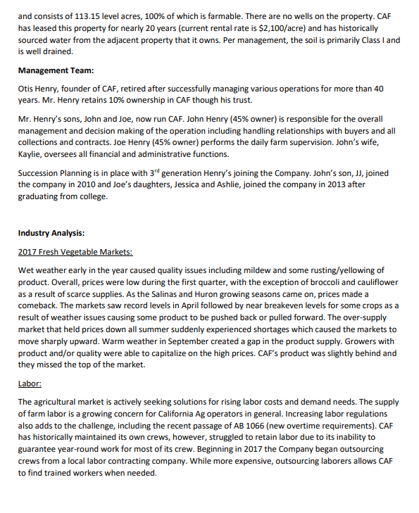 please help 1) What is the type of business? How does the