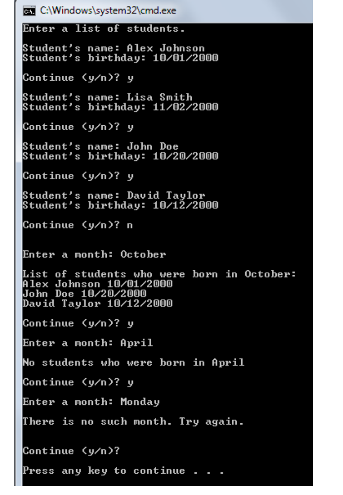 visual studio. thank you in advance. Exercise P6.15. Design a class Student,