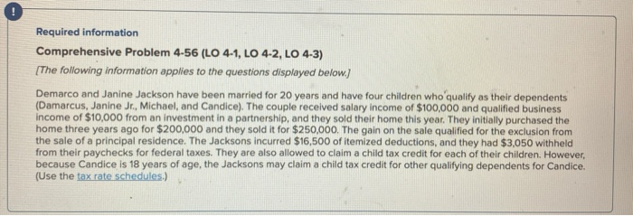  Required information Comprehensive Problem 4-56 (LO 4-1, LO 4-2, LO 4-3)
