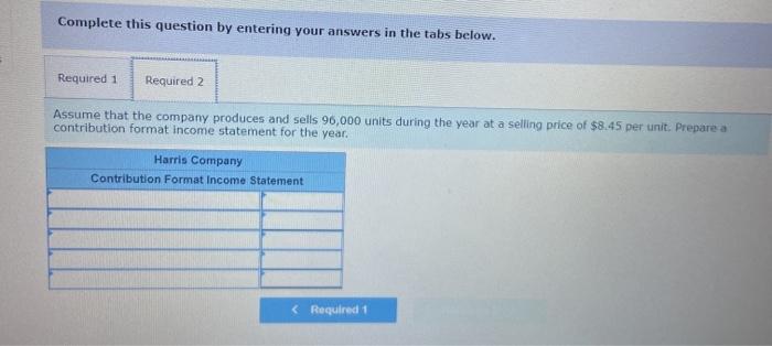 Company manufactures and sells a single product. A partially completed schedule of