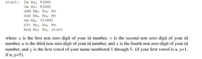  Can you translate following instruction sequence into binary machine language. Thanks!!