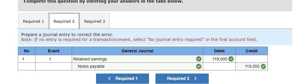 entry is required for a transaction/event, select "No journal entry required" in