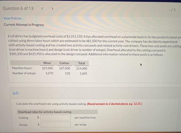  a) calculate overhead rate using abc method b) determine amount of
