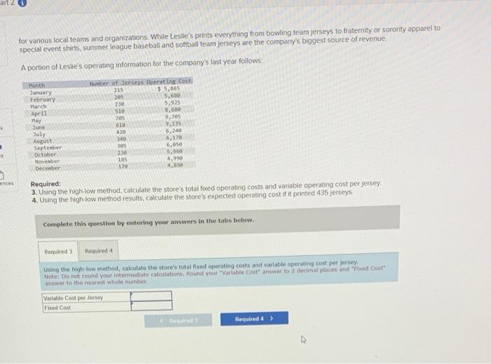  for various local teams and organizations. While Lesile's prints everything from