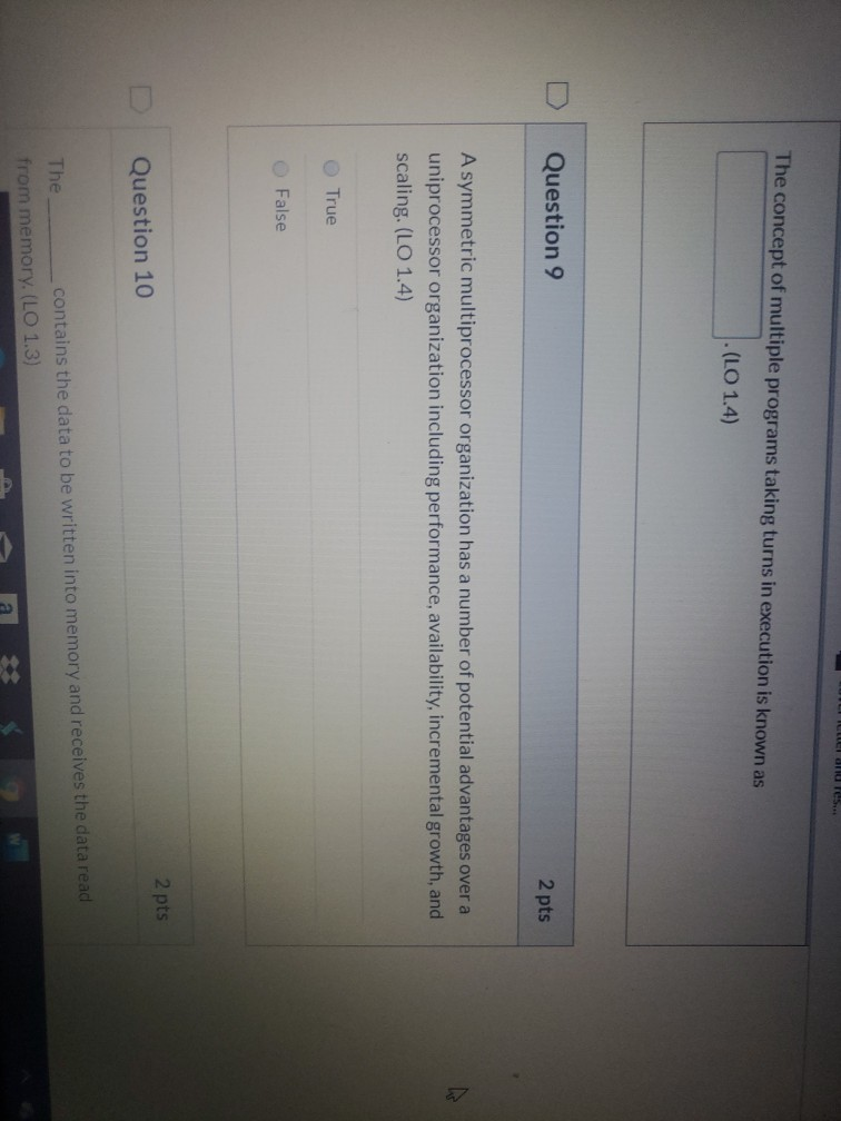  The concept of multiple programs taking turns in execution is known