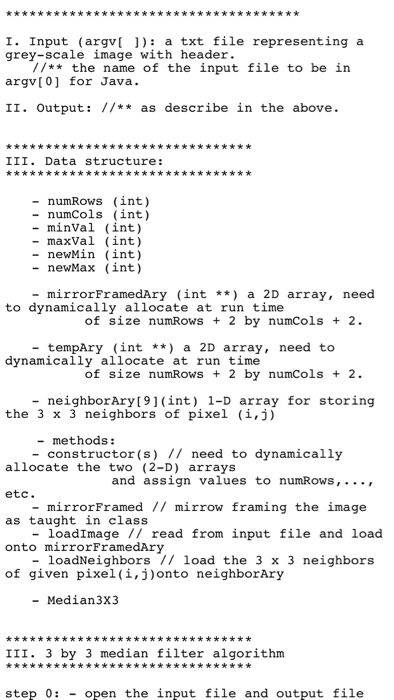 to write the image processing method: 3x3 median filter. ***What do you