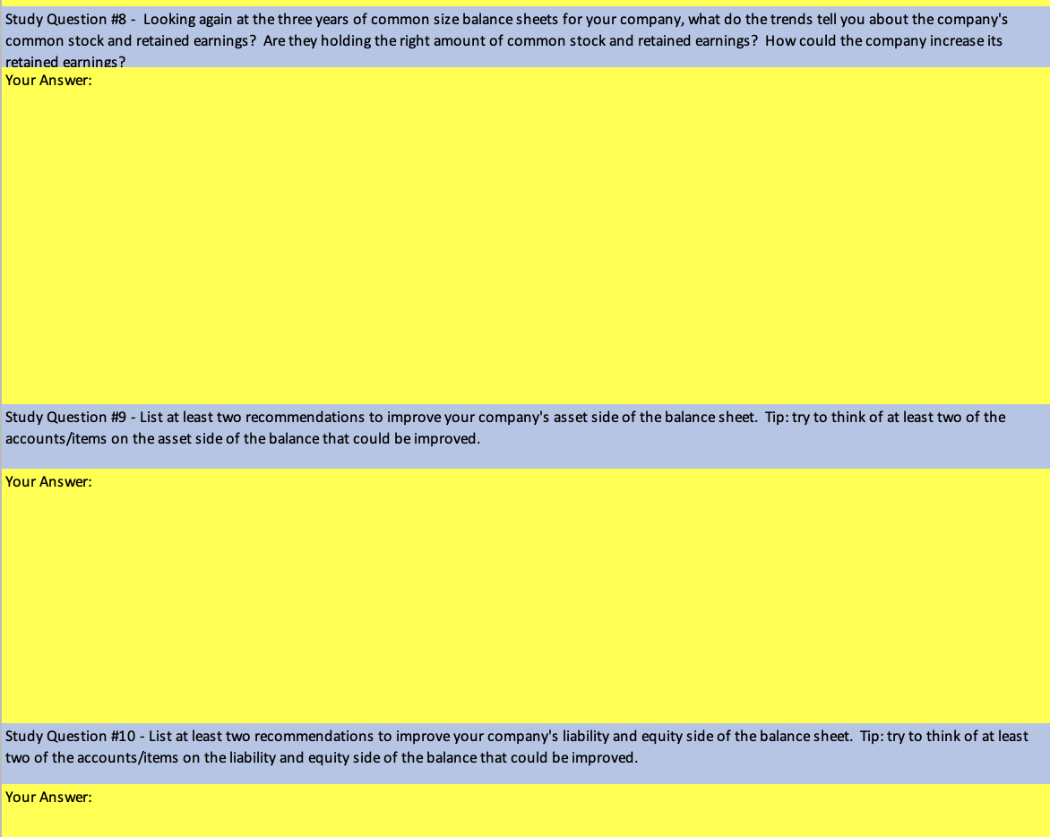 Size income statement and balance sheet and then conduct a trend analysis.