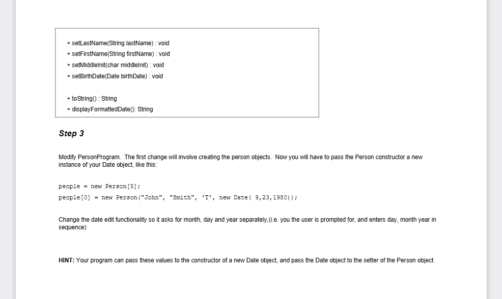 provide the user with a menu that lets them view all the