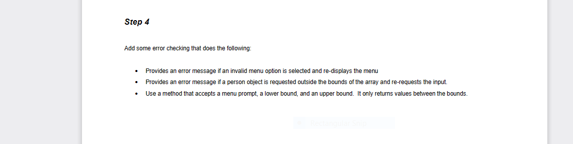 names of the people, view a specific person, edit a specific persons
