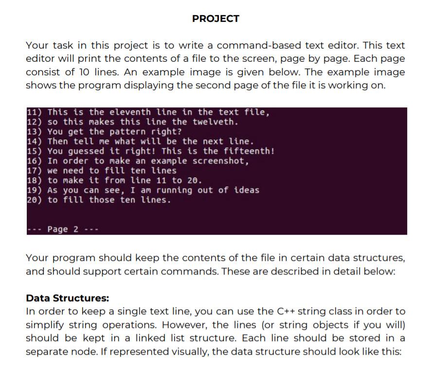 please just write the COMMANDS which are wanted with their names