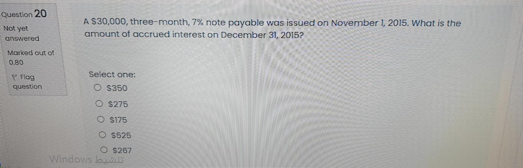  Step by step please Question 20 Not yet answered A $30,000,