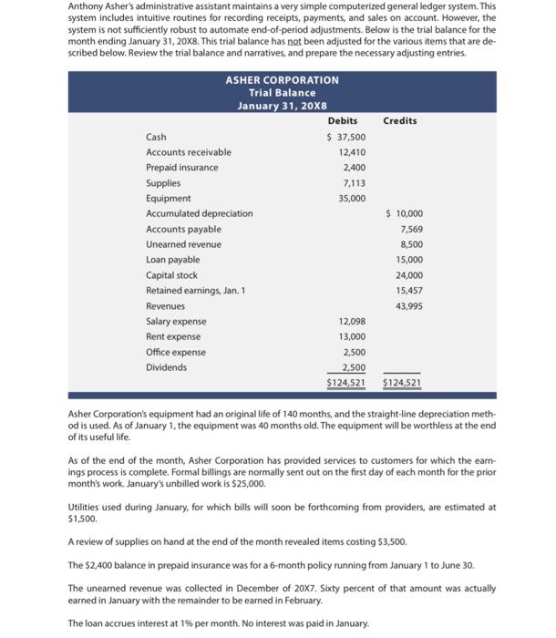 Create a General Journal, General Ledger and an adjusted trial balance