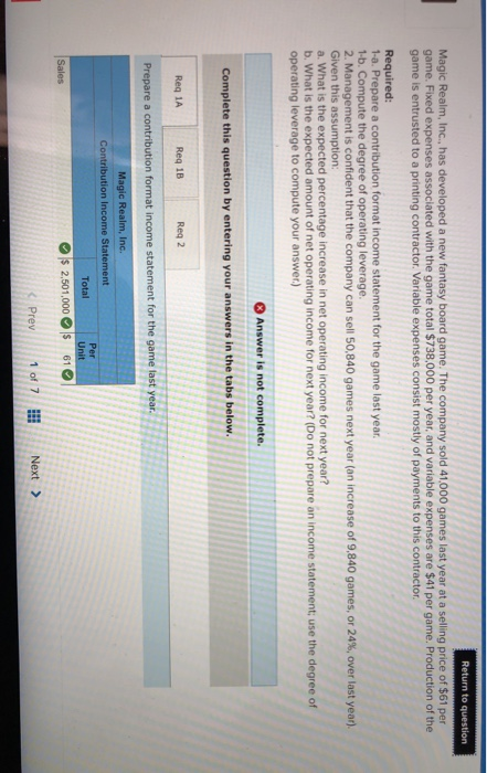  answer the required Return to question Magic Realm, Inc., has developed