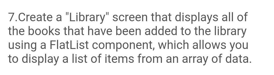  (code on expo snack) code to display the books that have