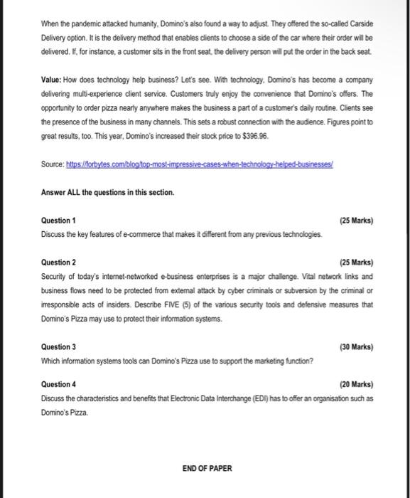 the questions that follow. Technology in Business: 5 Successful Cases When Companies