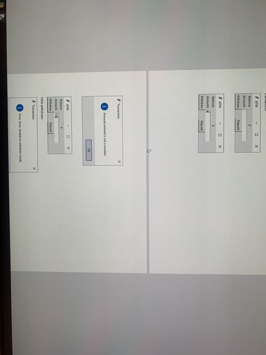 if no input argument is given withdrawO: Takes an amount as input