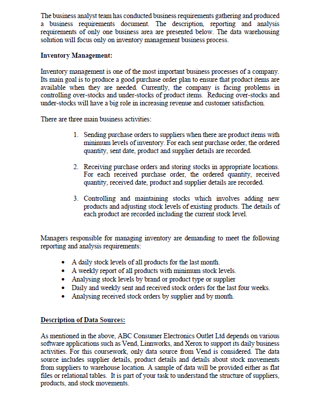 Outlet Ltd is a multi-channel retailer of consumer electronics, which was founded