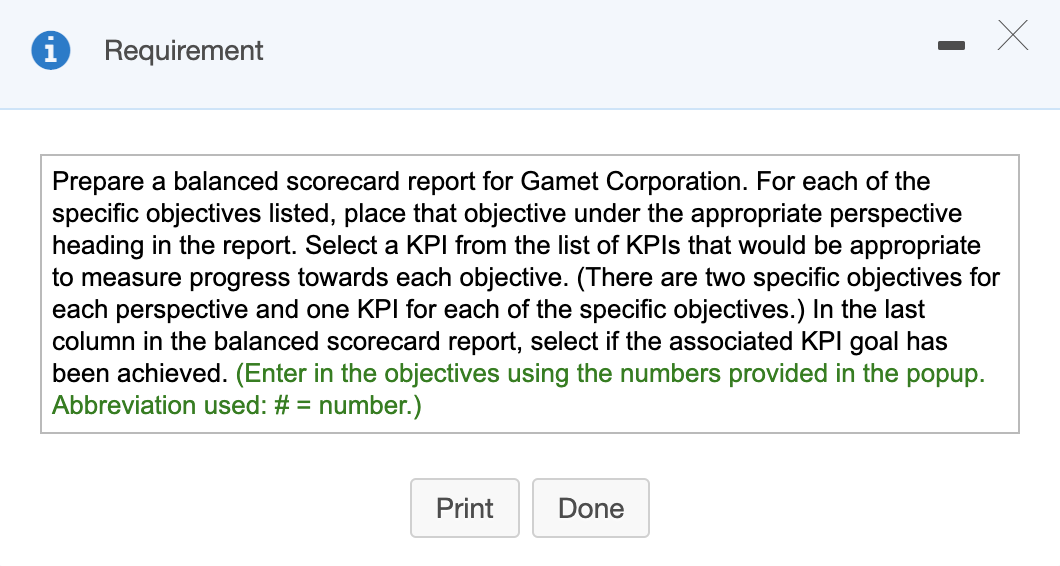 measure progress toward achieving its specific objectives. The following table contains the