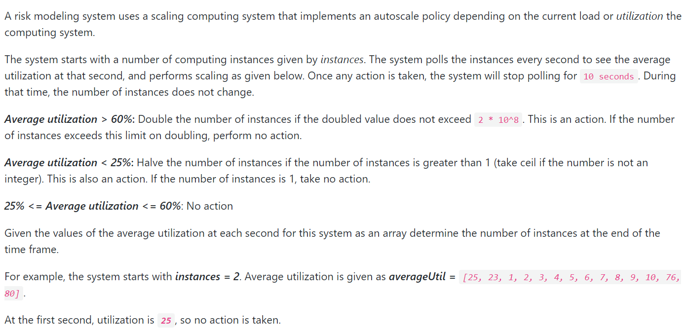 Python solution needed A risk modeling system uses a scaling computing system