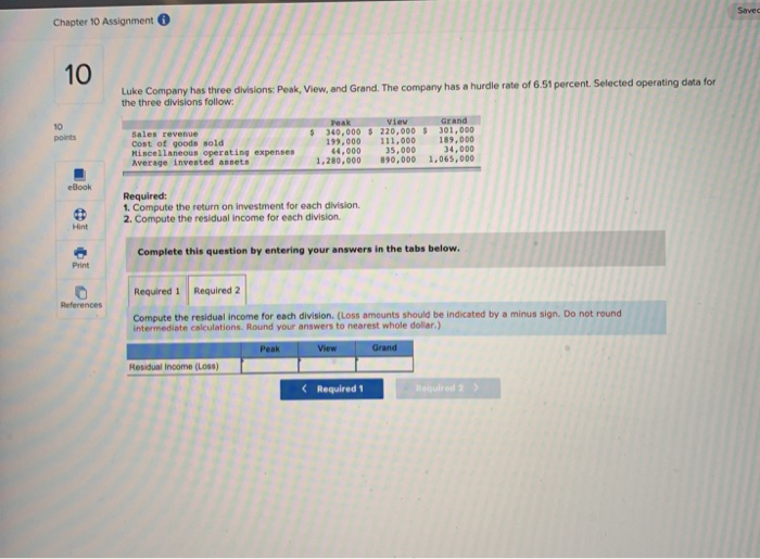 Grand. The company has a hurdle rate of 6.51 percent. Selected operating
