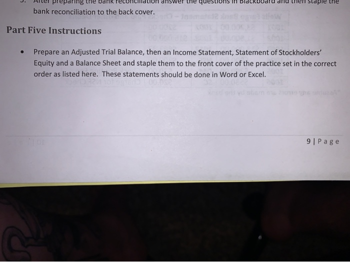  J. Alter preparing the bank recordion answer the questions in Blackoudru