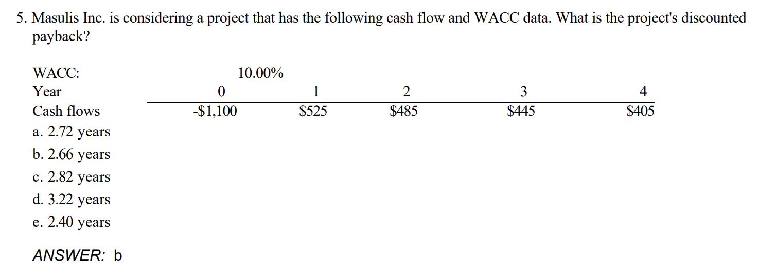 Can you please explain how to get to answer b 5. Masulis