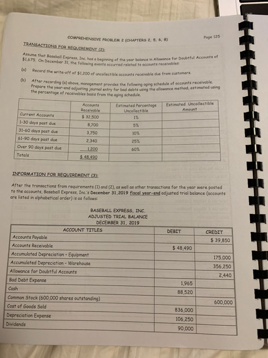 PROBLEM 2 REQUIREMENTS (1) Prepare journal entries to record the merchandising transactions