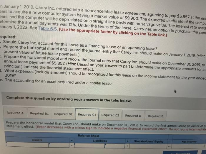 the computer for $1 on January 1, 2023. See Table 6-5. (Use