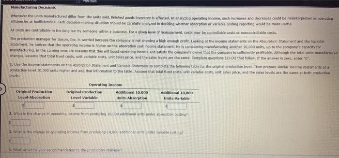 most often associated with absorption costing or variable costi Hequired under generally