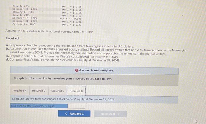 Pirate's consolidated net income for 205. Answer is not complete. Complete this